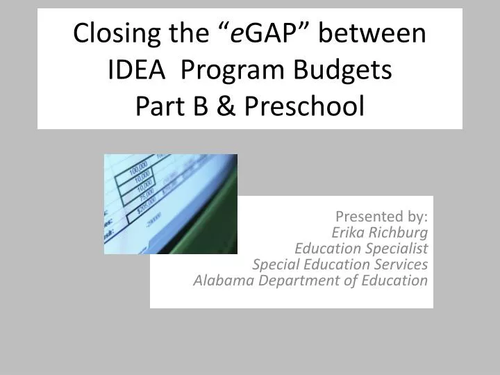 closing the e gap between idea program budgets part b preschool