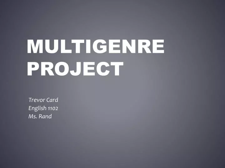 multigenre project