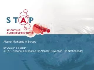 Alcohol Marketing in Europe By Avalon de Bruijn