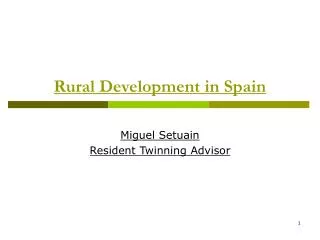 Rural Development in Spain