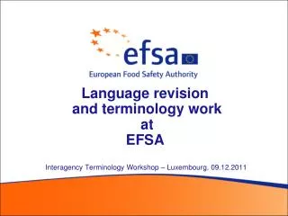 What does EFSA do?