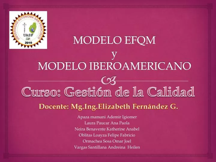 modelo efqm y modelo iberoamericano