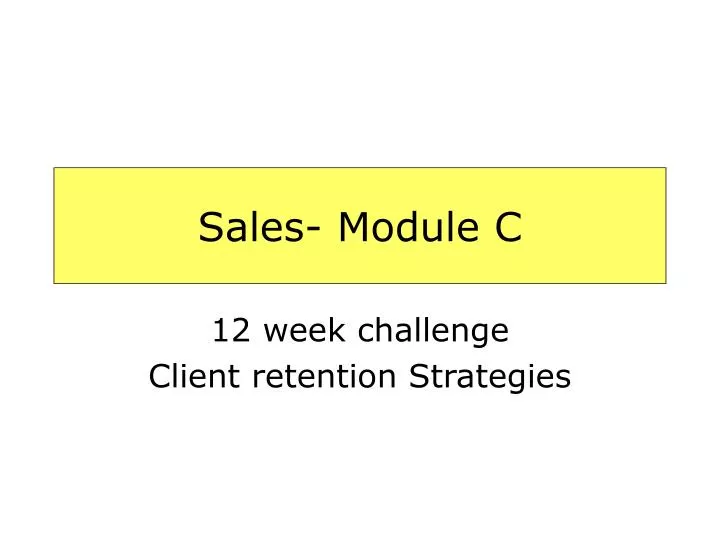 sales module c