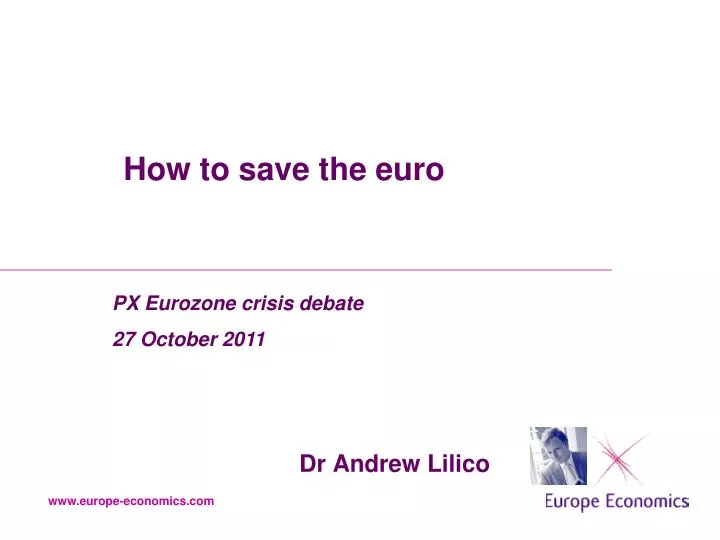 how to save the euro