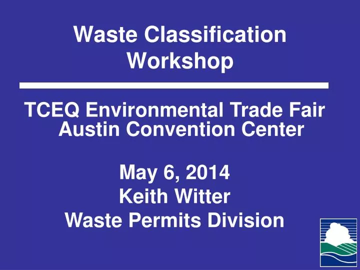 waste classification workshop
