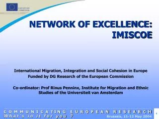 NETWORK OF EXCELLENCE: IMISCOE