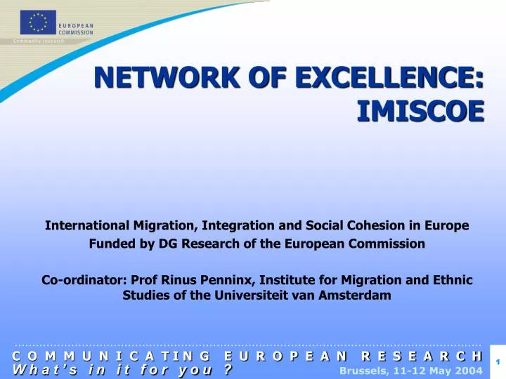 network of excellence imiscoe
