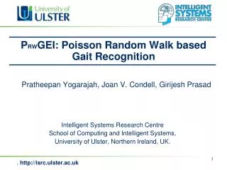 P RW GEI: Poisson Random Walk based Gait Recognition