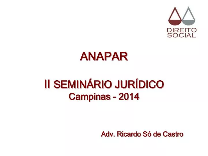 anapar ii semin rio jur dico campinas 2014