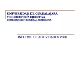 informe de actividades 2006