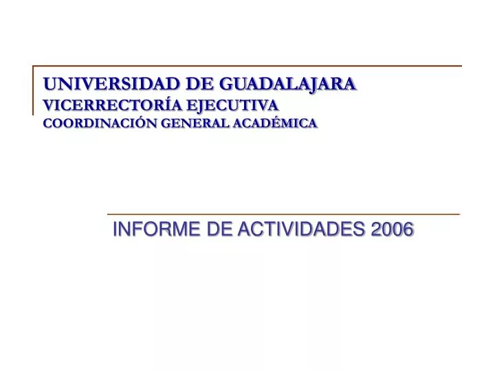 informe de actividades 2006