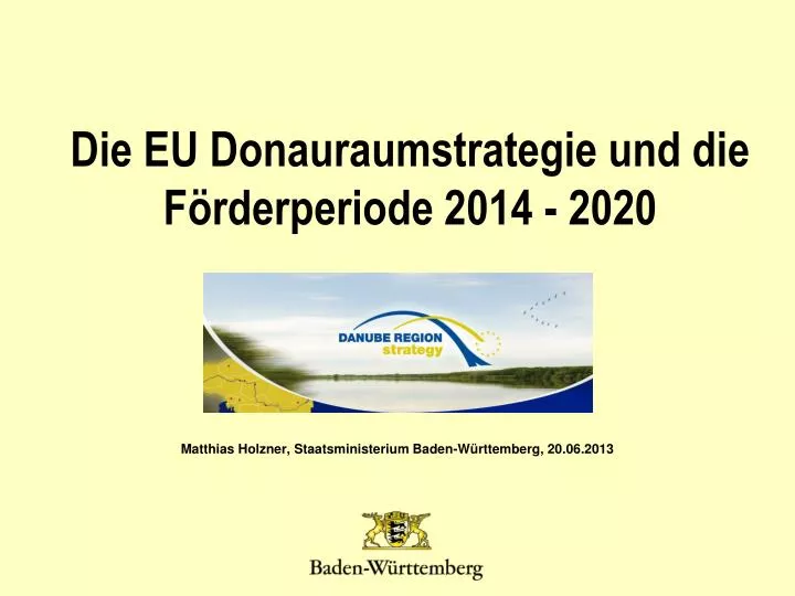 die eu donauraumstrategie und die f rderperiode 2014 2020