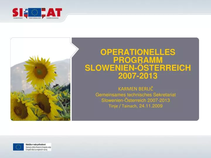 operationelles programm slowenien sterreich 2007 2013