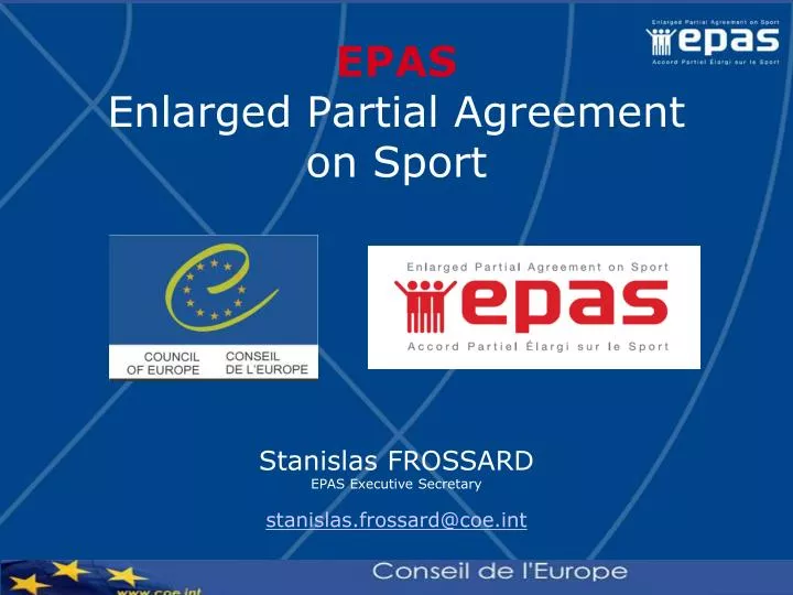 epas enlarged partial agreement on sport