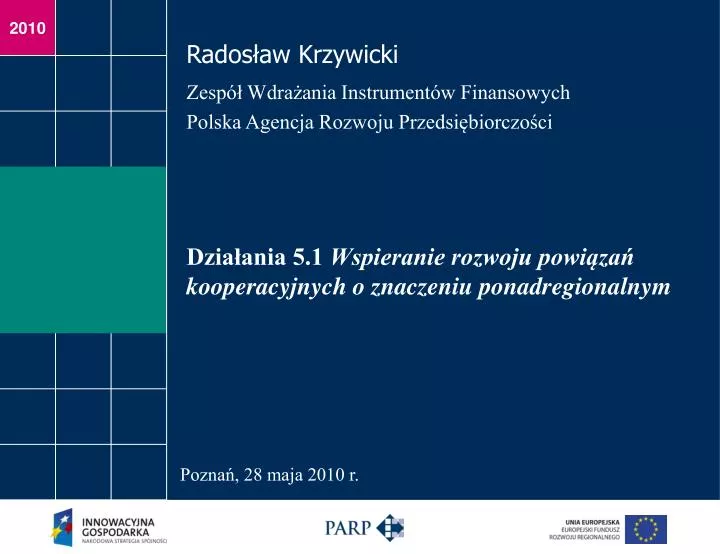 dzia ania 5 1 wspieranie rozwoju powi za kooperacyjnych o znaczeniu ponadregionalnym