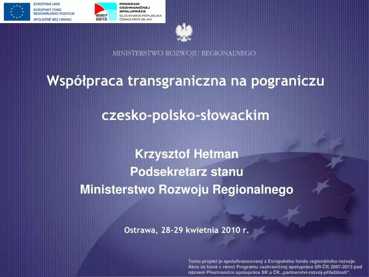 wsp praca transgraniczna na pograniczu czesko polsko s owackim