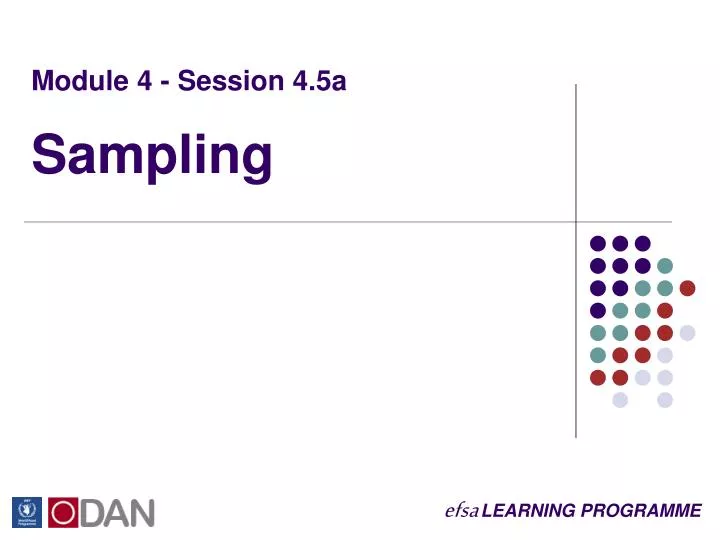 module 4 session 4 5a sampling