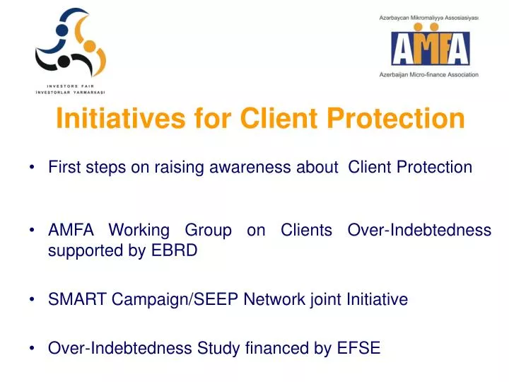 initiatives for client protection