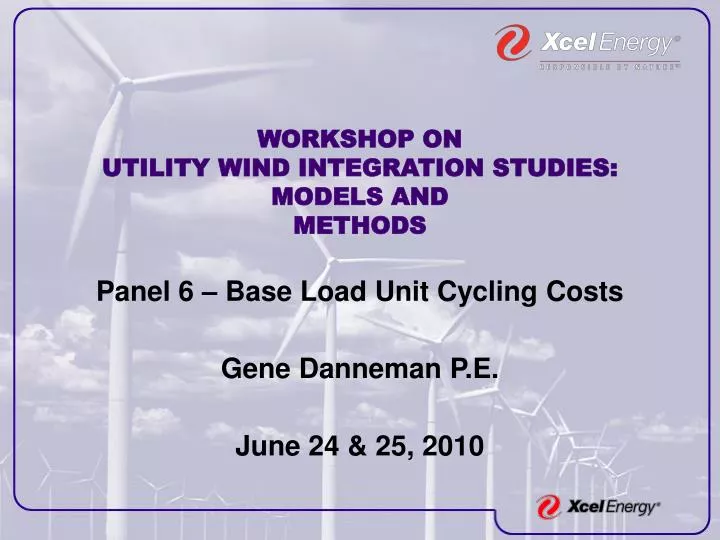 workshop on utility wind integration studies models and methods
