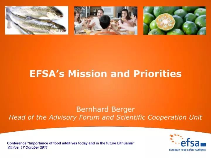 efsa s mission and priorities