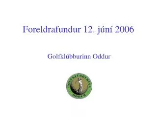 foreldrafundur 12 j n 2006