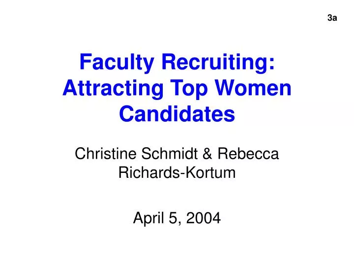 faculty recruiting attracting top women candidates