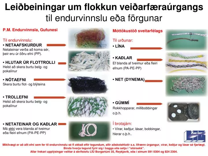 lei beiningar um flokkun vei arf ra rgangs til endurvinnslu e a f rgunar