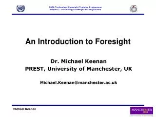 An Introduction to Foresight