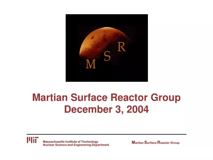 martian surface reactor group december 3 2004