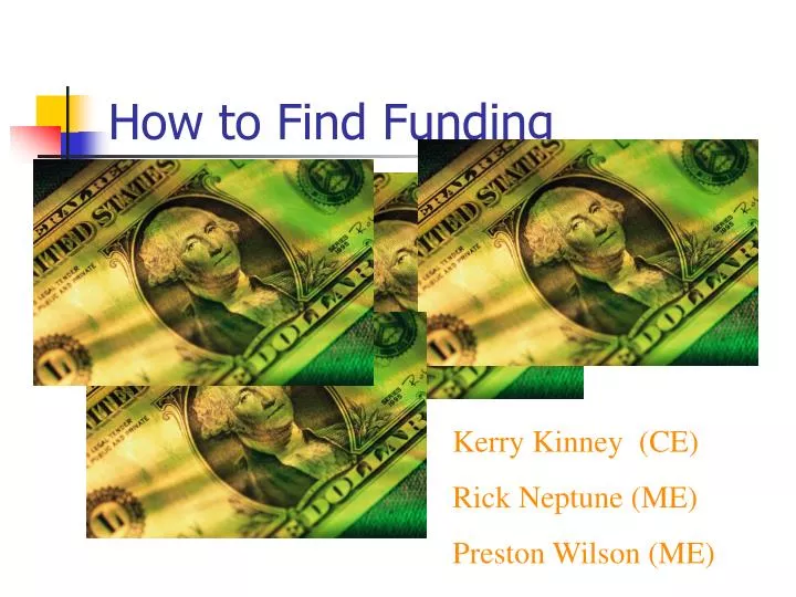 how to find funding