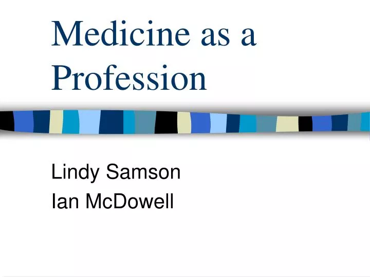 medicine as a profession