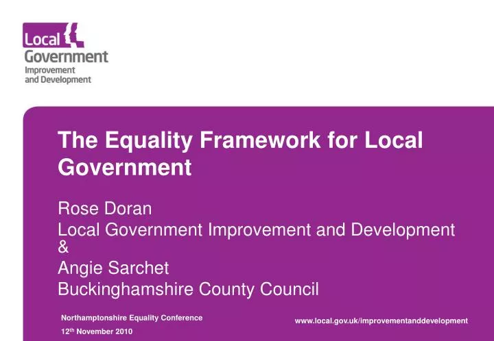 the equality framework for local government