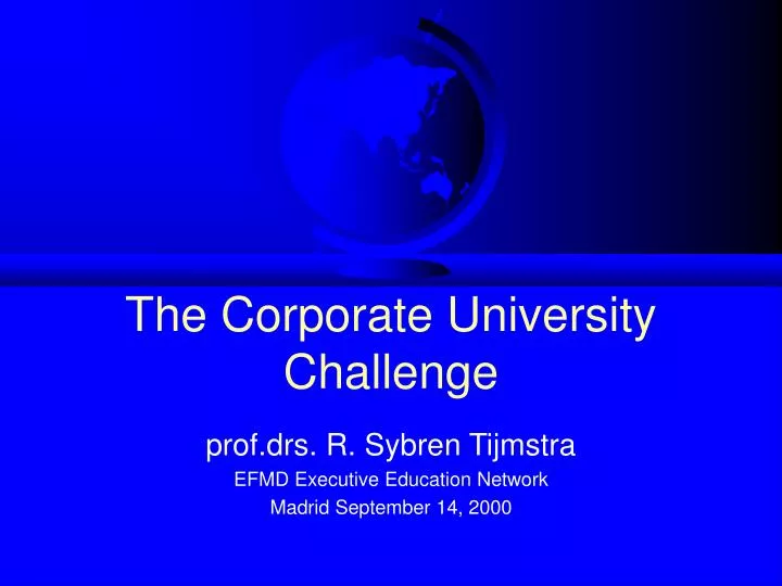 the corporate university challenge