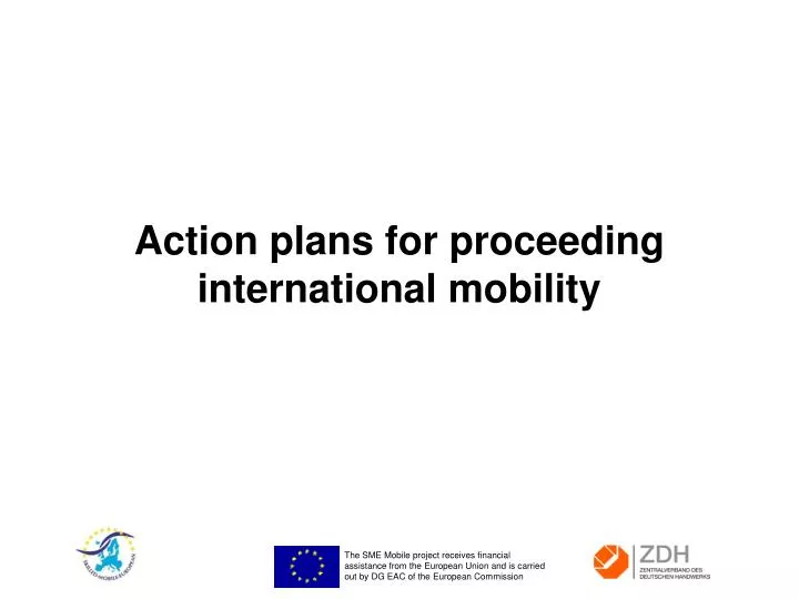 action plans for proceeding international mobility