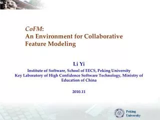 CoFM : An Environment for Collaborative Feature Modeling