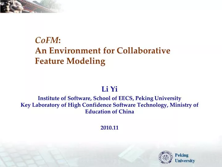 cofm an environment for collaborative feature modeling