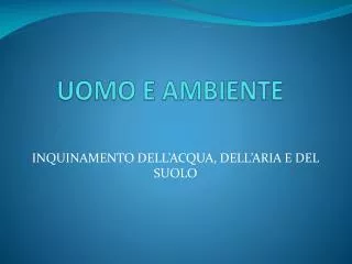 uomo e ambiente