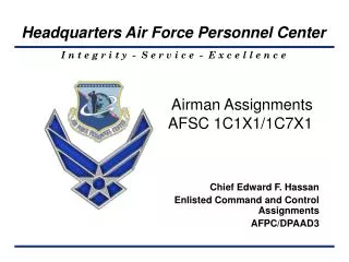 Airman Assignments AFSC 1C1X1/1C7X1