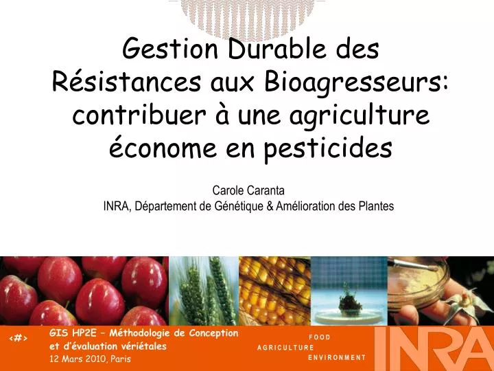 gestion durable des r sistances aux bioagresseurs contribuer une agriculture conome en pesticides