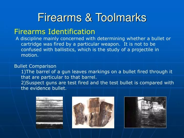 firearms toolmarks
