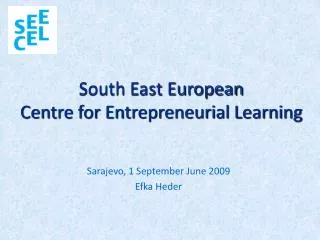 South East European Centre for Entrepreneurial Learning