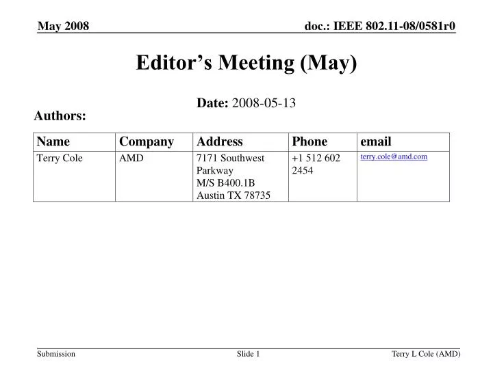 editor s meeting may