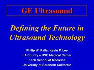 GE Ultrasound