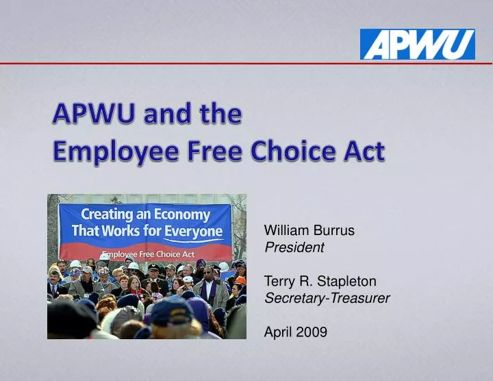 apwu and the employee free choice act