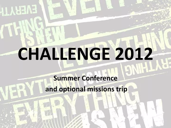 challenge 2012