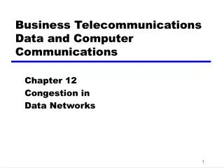Business Telecommunications Data and Computer Communications