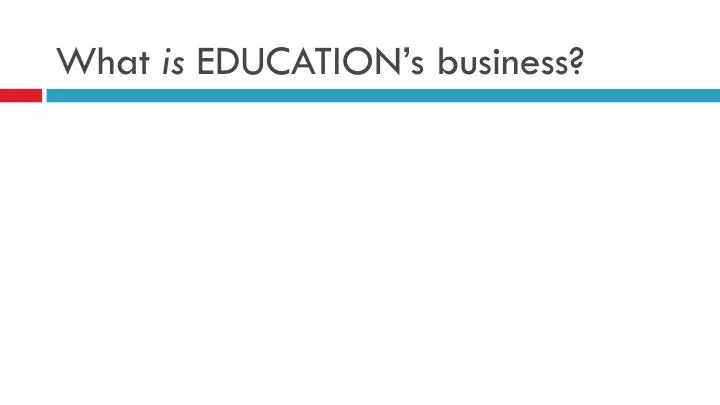 what is education s business