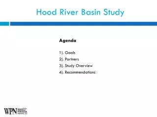 Hood River Basin Study