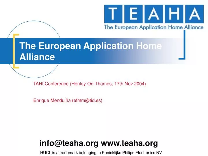 the european application home alliance