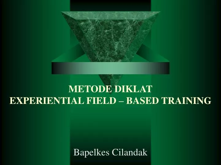 metode diklat experiential field based training